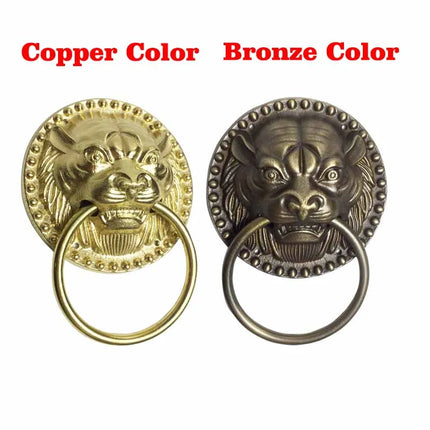 1pcs Old-Style Solid Wood Door Knocker Tiger head Front Door Knock Lio