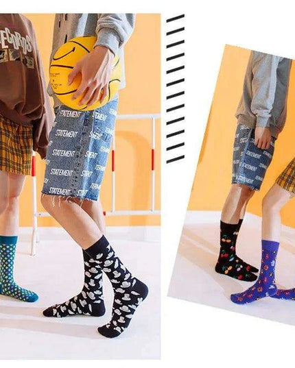 Colorful Tongue Graphic Skateboard Socks for Women - Stylish Fun Addition