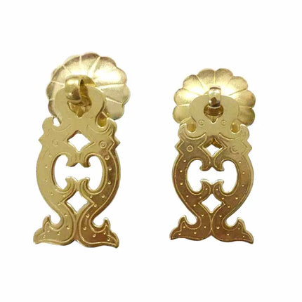 COTOM Vintage Fish Shape Brass Cabinet Knobs - Handmade Ring Pulls