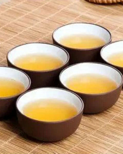 Handmade Artisan 6-Piece Purple Clay Tea Cup Collection for Tea Lovers