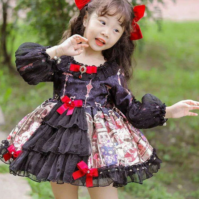 Charming Autumn Spanish Princess Lolita Dress for Baby Girls - Ideal for Birthdays and Halloween Celebrations