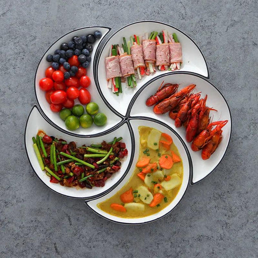 Celestial Blossom Ceramic Plate Collection - Artistic Dining & Snacking Essentials
