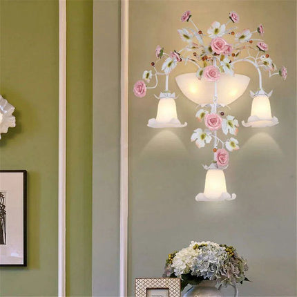 Artisan Floral Rose Sconce - A Handcrafted Masterpiece for Contemporary Spaces