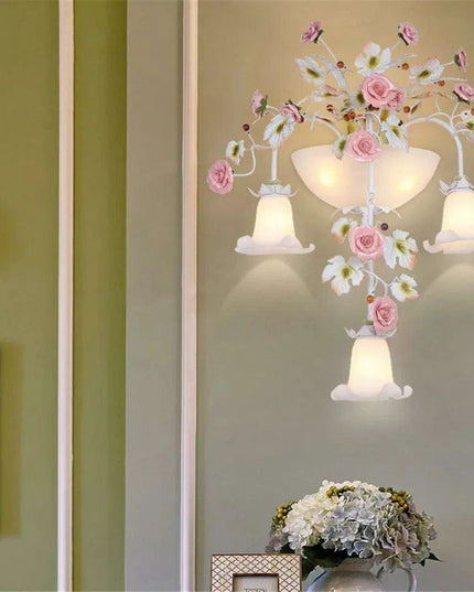 Artisan Floral Rose Sconce - A Handcrafted Masterpiece for Contemporary Spaces