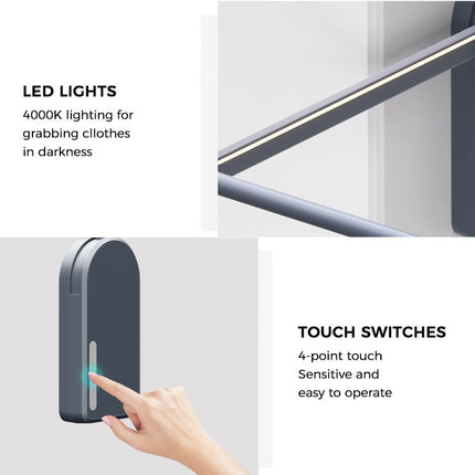 Electric Pull-Down Wardrobe Lift Rail with Smart Remote & Voice Control | Très Elite