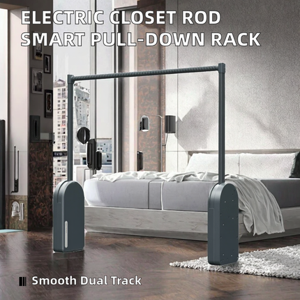 Electric Pull-Down Wardrobe Lift Rail with Smart Remote & Voice Control | Très Elite