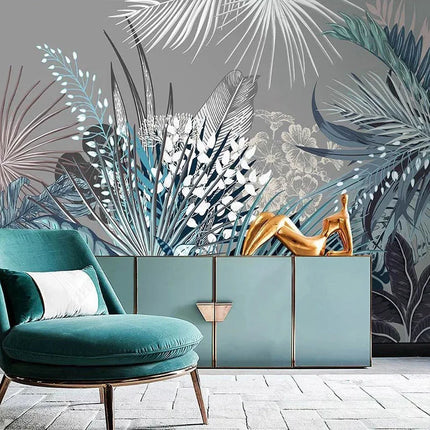 Retro Tropical 3D Wall Mural