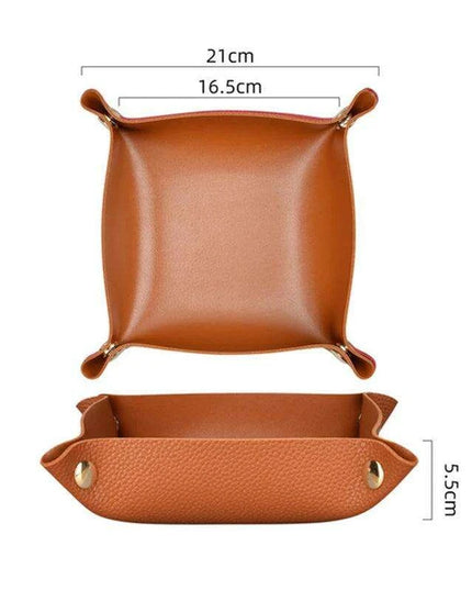 Elegant Leather Catchall Tray for Jewelry and Daily Essentials - Chic Storage Solution