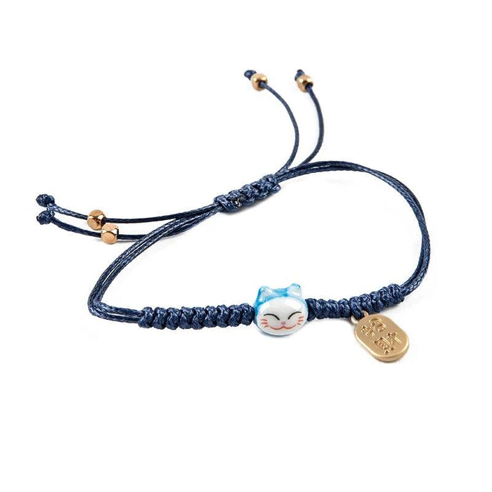 Charming Maneki Neko Luck Bracelet - A Joyful Gift for Women and Girls