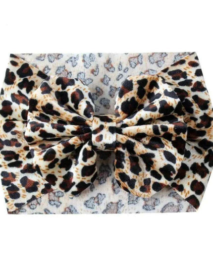 Leopard Print Velvet Headband and Hair Bow Set - Stylish Hair Accessories for Fashion-Forward Girls