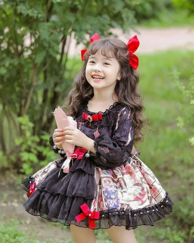 Charming Autumn Spanish Princess Lolita Dress for Baby Girls - Ideal for Birthdays and Halloween Celebrations