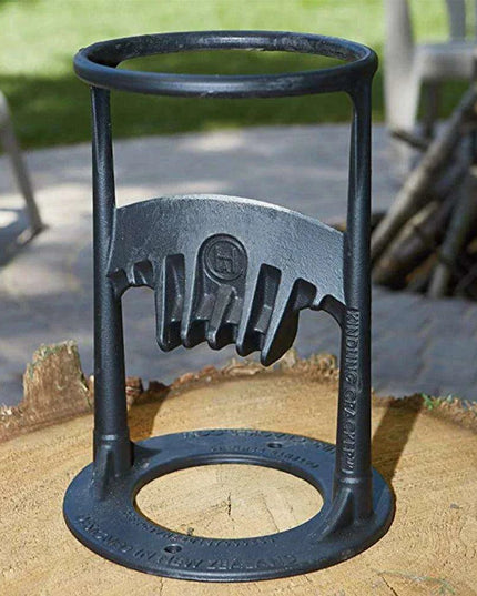 Artisan Cast Iron Log Splitting Wedge - Essential Tool for Camping and Outdoor Adventures