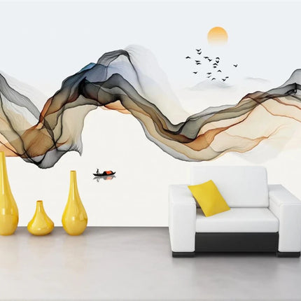3D Forest Mountain Landscape Wallpaper Mural — Custom Size, 16 Scenes, 7 Materials