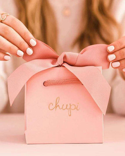 Sophisticated Custom Pink Jewelry Gift Bags with Gold Foil Logo - 500 Pieces