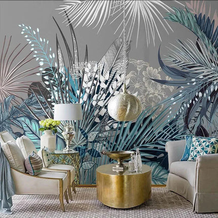 Retro Tropical 3D Wall Mural