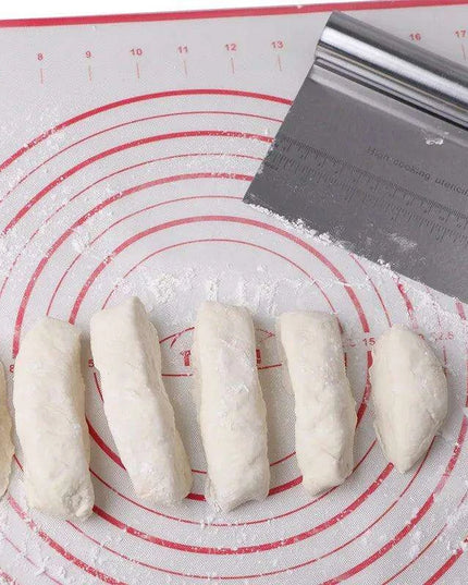 Stainless Steel Dough Scraper & Pastry Tool Set with Integrated Measuring Scale for Precision Baking