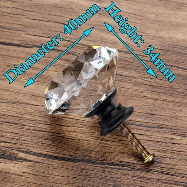 Glamorous Rainbow Crystal Glass Cabinet Knobs for Elegant Home Styling