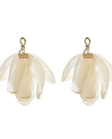 Elegant Bohemian Floral Chiffon Earrings: A Chic Expression of Luxury