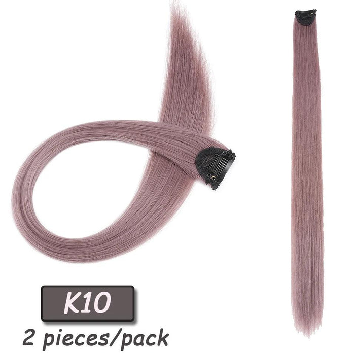 24" Colorful Ombre Clip-In Hair Extensions - Benehair Vibrant Synthetic Hairpiece