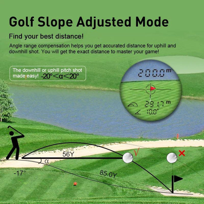 Compact Laser Rangefinder - 600M Distance Measurement Tool for Golf and Hunting