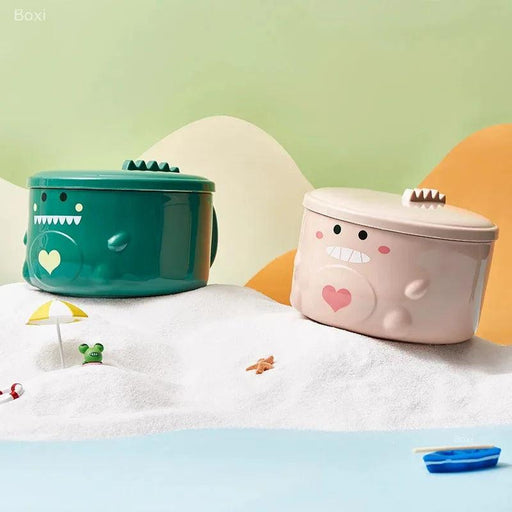 Dino-Themed Stainless Steel Lunch Bowl Set - Fun Meal Container for Kids