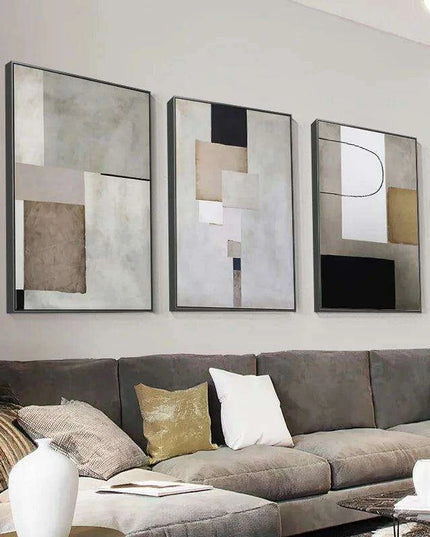 Customizable Geometric Canvas Art: Modern Abstract Design for Stylish Home Interiors