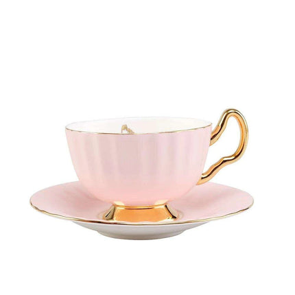 Elegant Heritage: Exquisite Bone China Tea and Coffee Set with 24K Gold Accents