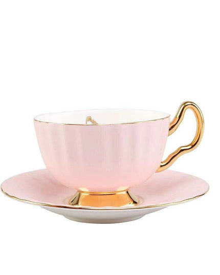 Elegant Heritage: Exquisite Bone China Tea and Coffee Set with 24K Gold Accents