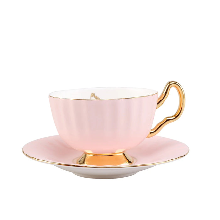 Elegance Redefined: Bone China Tea and Coffee Set with 24K Gold Accent