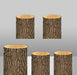 Customizable Wood Bark Elastic Fabric Cylinder Covers for Stunning Dessert Table Decor
