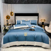 Dark Blue / Twin size 3pcs / Flat Bed Sheet