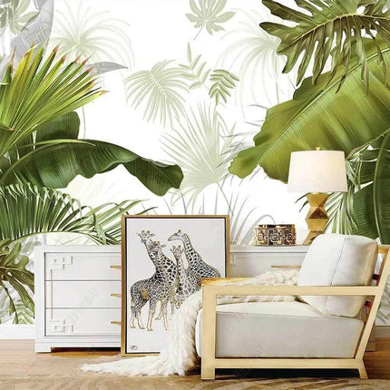 Custom Tropical Mural Wallpaper Hand Painted Any Size