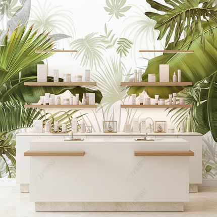 Custom Tropical Mural Wallpaper Hand Painted Any Size