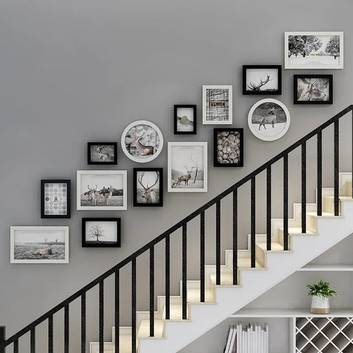 Stunning 15-piece set of Modern Photo Frame Stairs