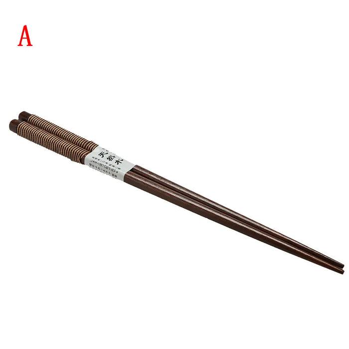 Wooden Chinese Chopsticks Set - 6 Unique Designs