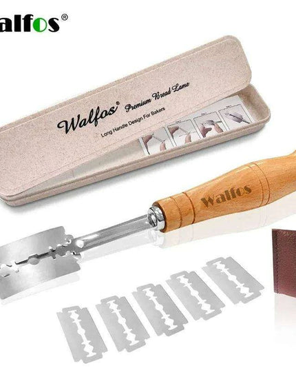 Premium Bread Scoring Tool Set with Leather Case and Stainless Steel Blade