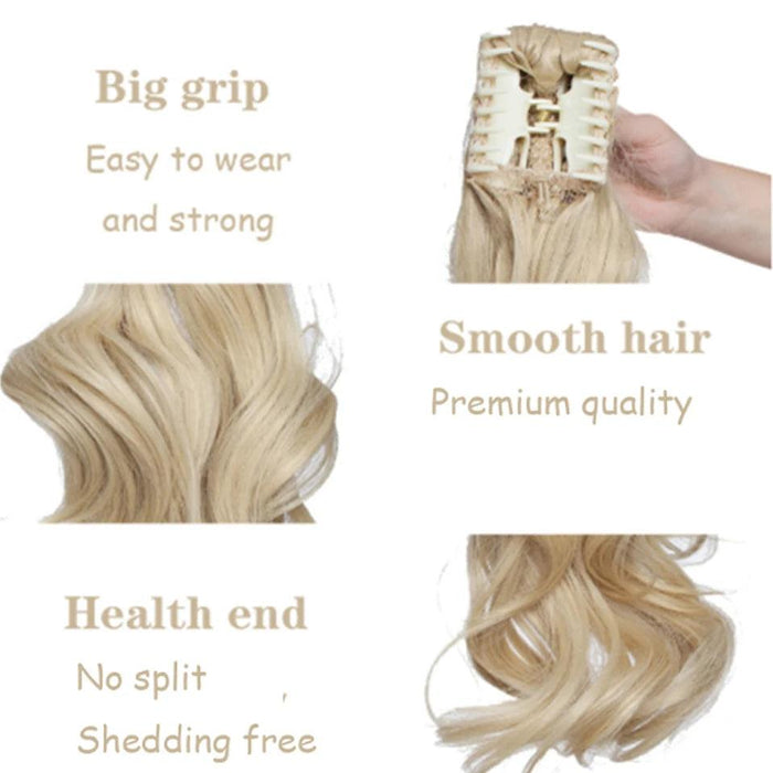 Effortless Glamour Long Wavy Clip-In Ponytail Extension for Instant Transformation