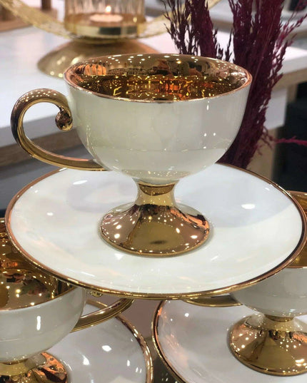 Elegant 12-Piece Classic Porcelain Tea and Coffee Set