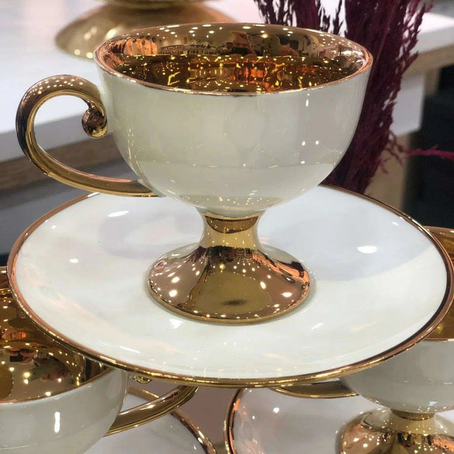 Elegant 12-Piece Classic Porcelain Tea and Coffee Set