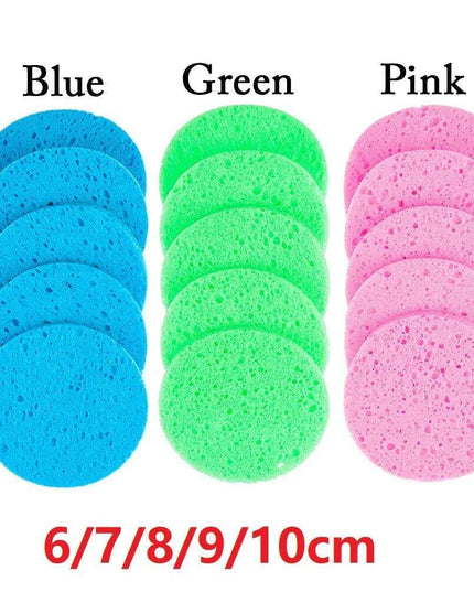 Natural Wood Pulp Facial Sponge Set - Essential Skincare Tools