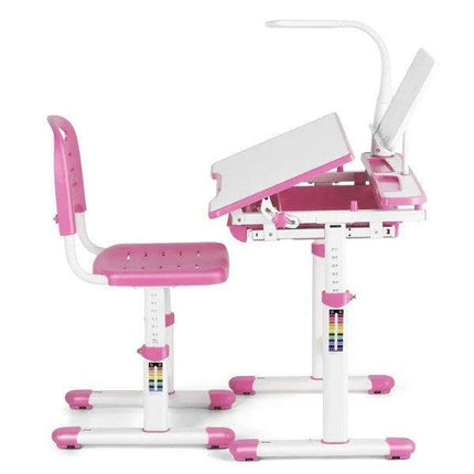 Ergonomic Kids Study Desk and Chair Set with Adjustable Brightness Lamp - Perfect for Learning
