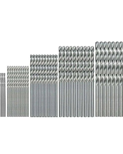 50-Piece Premium HSS Titanium Drill Bit Set for Woodworking and Metalworking