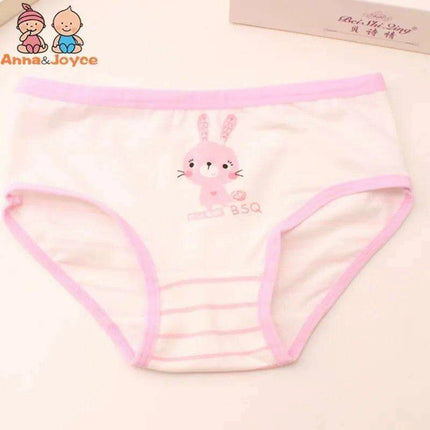 4-Pack Girls' Cotton Briefs - Comfy Triangle Underwear for Ages 2-10 Years