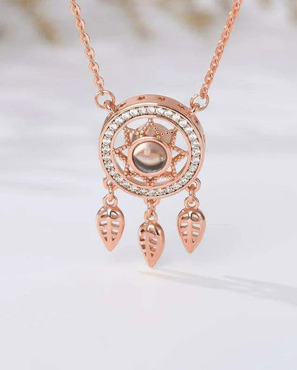 Personalized Dream Catcher Necklace - Meaningful Stainless Steel Gift for Friends with Custom Engraving