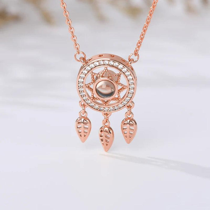 Personalized Dream Catcher Necklace - Meaningful Stainless Steel Gift for Friends with Custom Engraving