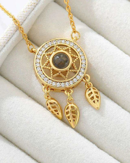 Personalized Dream Catcher Necklace - Meaningful Stainless Steel Gift for Friends with Custom Engraving