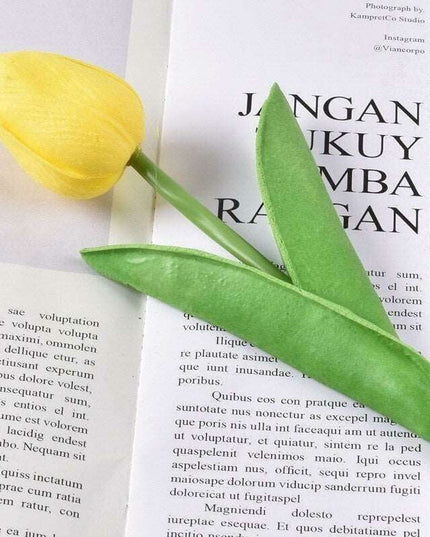 Sophisticated White Tulip Faux Floral Set - 10 Realistic Stems for Elegant Home Styling