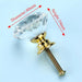 Luxurious Diamond-Shaped Glass Knobs with Elegant Gold Accents for Home Decor Upgrade