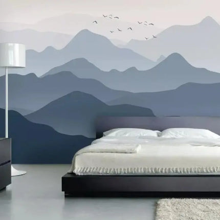 3D Forest Mountain Landscape Wallpaper Mural — Custom Size, 16 Scenes, 7 Materials