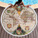 Bohemian Round Beach Towel with Tassel - Luxurious 150CM Microfiber Tapestry